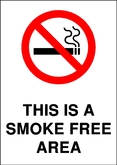 This is a Smoke Free Area